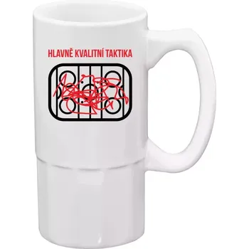 Sklenice Hokejový půllitr - Hlavně kvalitní taktika - 500 ml