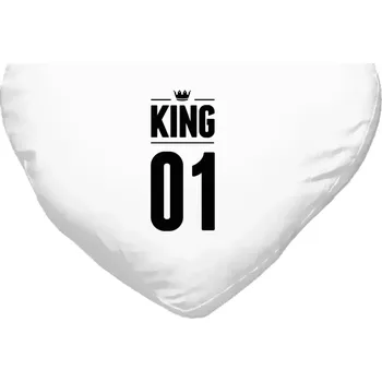 Polštář Polštář srdce 40x35 cm King s vlastním číslem