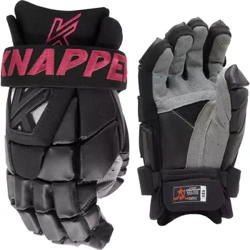 Hokejové rukavice Dámské hokejbalové rukavice Knapper AK5 JR, Junior, černá-růžová, 12" Knapper