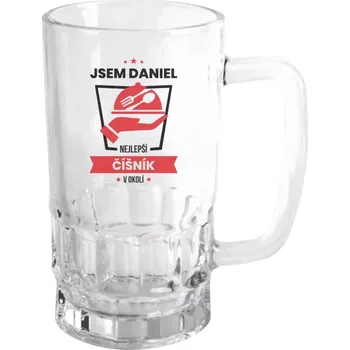 Sklenice Půllitr pro číšníky - Nejlepší v okolí - číšník - čirý