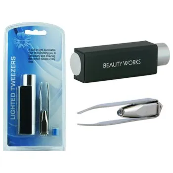 Péče o řasy a obočí ZAZIE BEAUTYWORKS Pinzeta se světlem