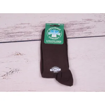 Pánské ponožky české zdravotní ponožky Props hnědé nesvíravé s volným lemem velikosti ponožek: 24 ( EUR vel. 37)