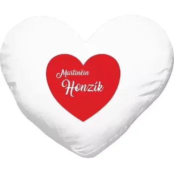 Polštář Polštář srdce 40x35 cm Její se jménem