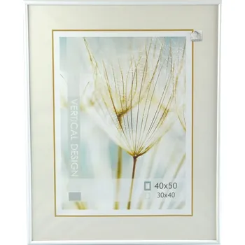 Fotoalbum Fotorámeček s plexisklem, 40 × 50 cm, plastový, bílý PLASTOVY RAM S PLEXI SKLEM 40X50