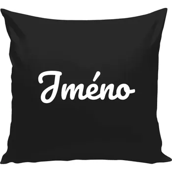 Polštář Polštář černý 40x40 cm Vlastní jméno