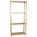 Regalux Dřevěný regál, 170 × 75 × 29 cm, nosnost police: 65 kg 2101