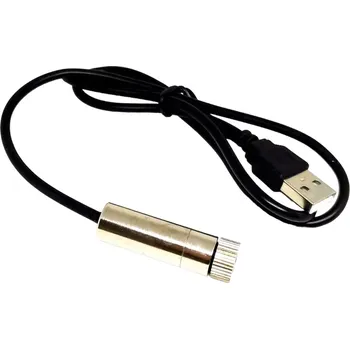 Laser na řezání Laserový modul zelený, 10mW, 520nm, kříž, USB