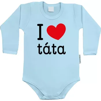 Dětské body s dlouhým rukávem I love táta