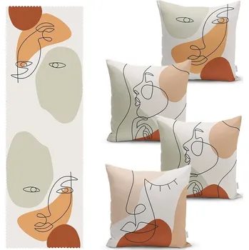 Povlak na polštářek Set povlaků na polštář a běhounu 5 ks – Mila Home ID_1431931