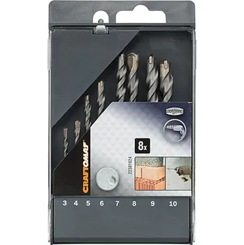 Vrták Craftomat Sada vrtáků do betonu, ø 3–10 mm, tvrdokov, 8 ks&nbsp;2.609.25B.373