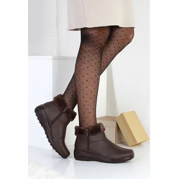 Dámská zimní obuv Chun sen Kotníkové boty na klínku G915-2BR Velikost: 37