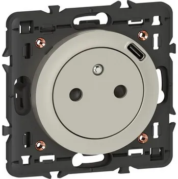 Elektrická zásuvka CÉLIANE KRYT ZÁSUVKY 2P+T/USB-C TITAN LEGRAND 068427
