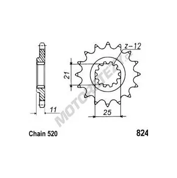 Řetězová sada pro motocykl Řetězové kolečko HUSQVARNA 250 WR rok 99-00
