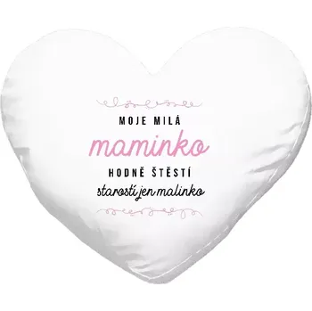 Polštář Polštář srdce 40x35 cm Moje milá maminko