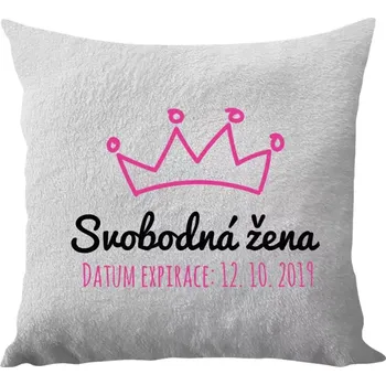 Polštář Polštář bílý 40x40 cm - dlouhý chlup Svobodná žena