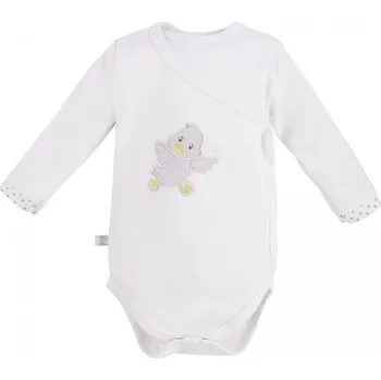 Eevi Body rozepínací s dlouhým rukávem NEWBORN bílé - 50