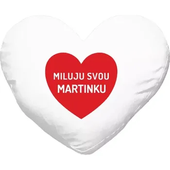 Polštář Polštář srdce 40x35 cm Miluju svou