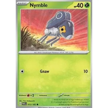 Volný čas Pokémon PAR 013/182 Nymble - Paradox Rift Stav: Near Mint, Verze: REVERSE HOLO