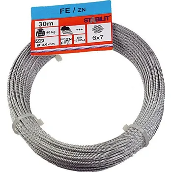 Lano Stabilit Ocelové lano, ø 2 mm, 30 m, 40 kg 596462
