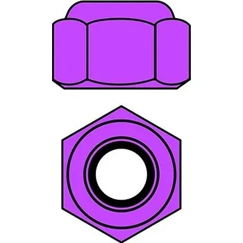 RC vybavení Team Corally Hliníkové Nylon STOPmatky M4 - fialová - 10 ks. - expresní doprava