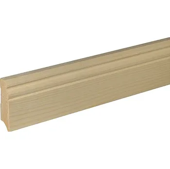 Podlahová lišta Soklová lišta SF270, 2400 × 70 × 18 mm, smrk/borovice, neupravená 531644