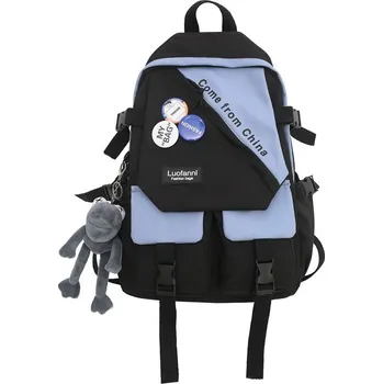 Sportovní batoh Barevný batoh s asymetrickou klopou Barva: Modrá, Velikost: Bez přívěsku