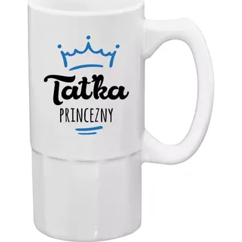 Sklenice Půllitr bílý vysoký Taťka princezny