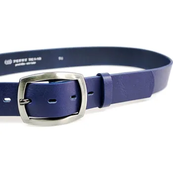 Opasek PENNY BELTS Kožený opasek 4756 modrý - 85 cm