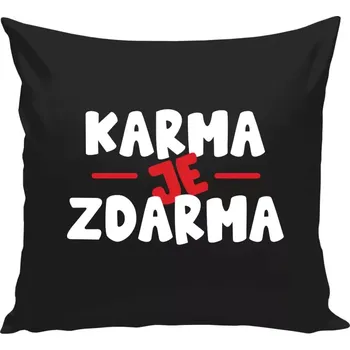 Polštář Polštář černý 40x40 cm Karma je zdarma