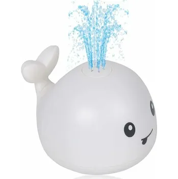 Hračka pro nejmenší Aga4Kids MR1380 LED velryba do vany bílá 