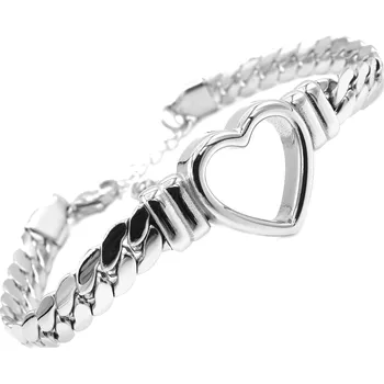 Náramek Steel Jewelry Náramek srdce z chirurgické oceli NR220259 dárkové balení zdarma