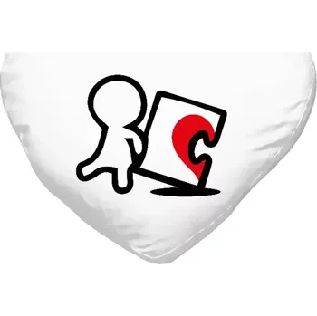 Polštář Polštář srdce 40x35 cm Puzzle woman