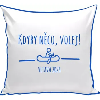 Polštář Polštář barevný 32x32 cm Kdyby něco, volej