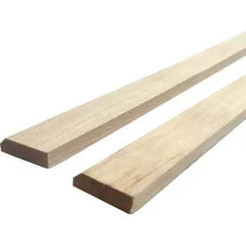 Podlahová lišta Soklová lišta parketová, 2500 × 10 × 35 mm, masivní dřevo, buk