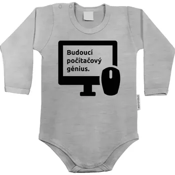 Kojenecký body Dětské body s dlouhým rukávem Budoucí počítačový génius