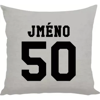 Polštář Narozeninový polštář - Věk a jméno - 40 × 40 cm