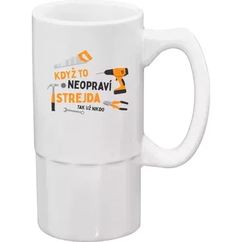 Sklenice Půllitr pro strejdu - Když to neopraví strejda, tak už nikdo - 500 ml
