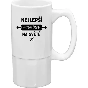 Sklenice Půllitr pro maminku - Nejlepší mamince na světě - váleček - 500 ml
