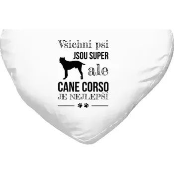 Polštář Polštář pro pejskaře - Cane Corso je nejlepší - bílý 40 x 35 cm