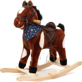 Houpací kůň Baby Mix Artur houpací koník s melodií a šátkem hnědý