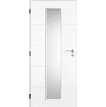 Doornite Quatro Interiérové dveře Linea, 90 L, 946 × 1983 mm, lakované, levé, bílé, prosklené C1MQWP.90L1.FT