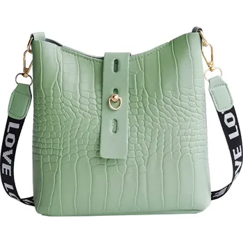 Kabelka Dámská "crossbody" kabelka s motivem krokodýlí kůže Barva: zelená