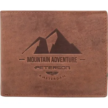 Peněženka Světlehnědá kožená peněženka Peterson N992 v originální krabičce + RFID