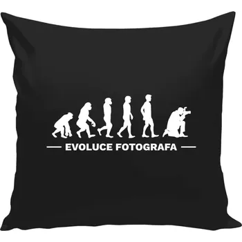Polštář Polštář černý 40x40 cm Evoluce - fotograf