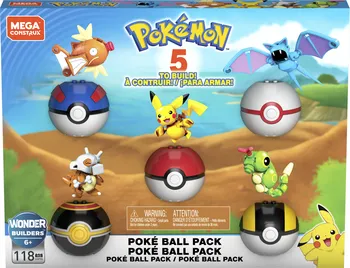 Stavebnice ostatní Mattel Mega Construx Pokémon GHP85 Poké Ball Pack 118 dílků