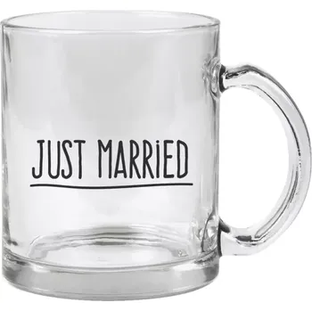 Hrnek 330 ml - skleněný Just married