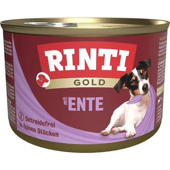 Krmivo pro psa Rinti Gold s kachními srdíčky 12 × 185 g