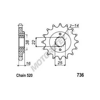 Řetězová sada pro motocykl Řetězové kolečko DUCATI 600 SS rok 95-99