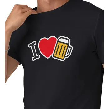 Pánské triko černé - I love beer 3XL