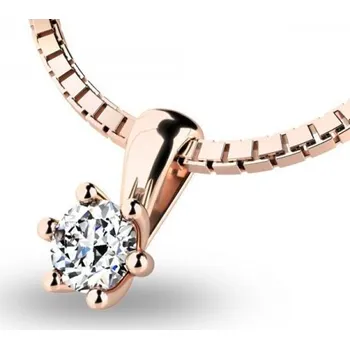 Přívěsek Dámský přívěsek růžové zlato 585/1000 zirkon 10887-CV-ZIR délka řetízku 40cm